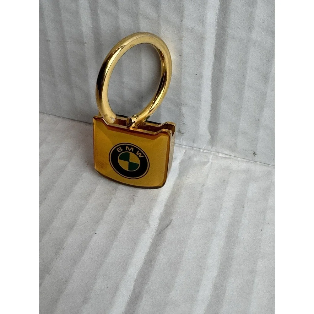 Vintage BMW Enamel Metal Pull Apart Cable Key Chain Ring